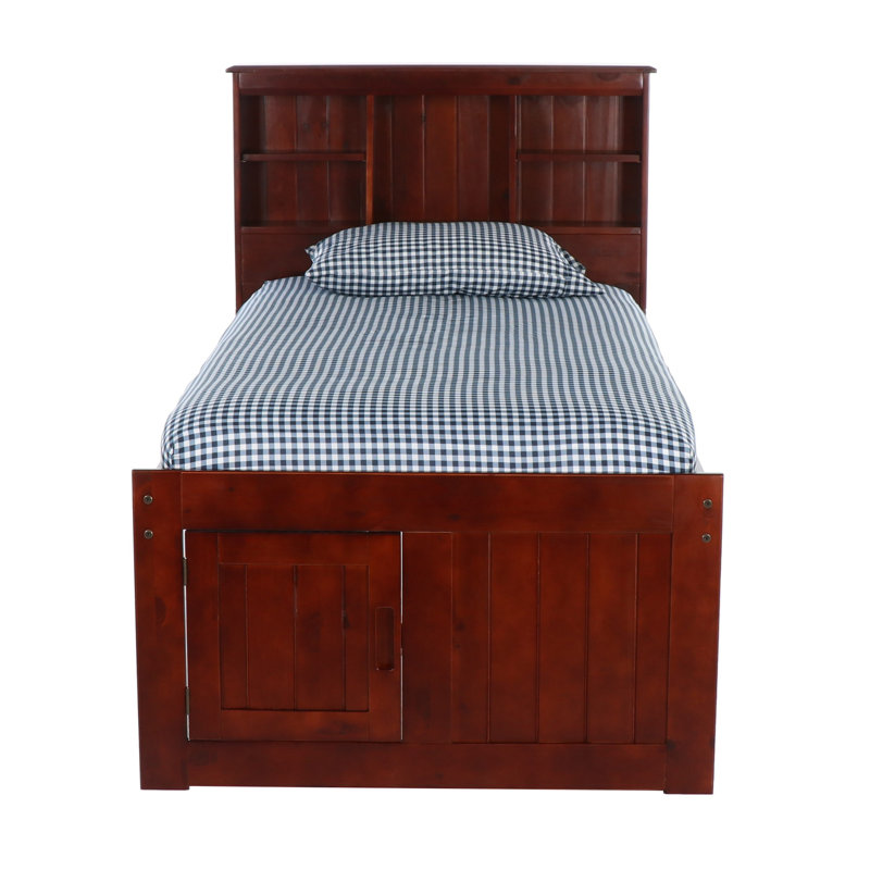 Viv + Rae Beckford 6 Drawer Solid Wood Platforms Bed with Shelves